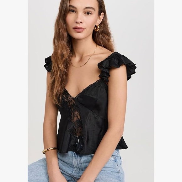 Free People Tops - NWT! Free People Harmony Lace Top Fairygoth Whimsigoth Date Night